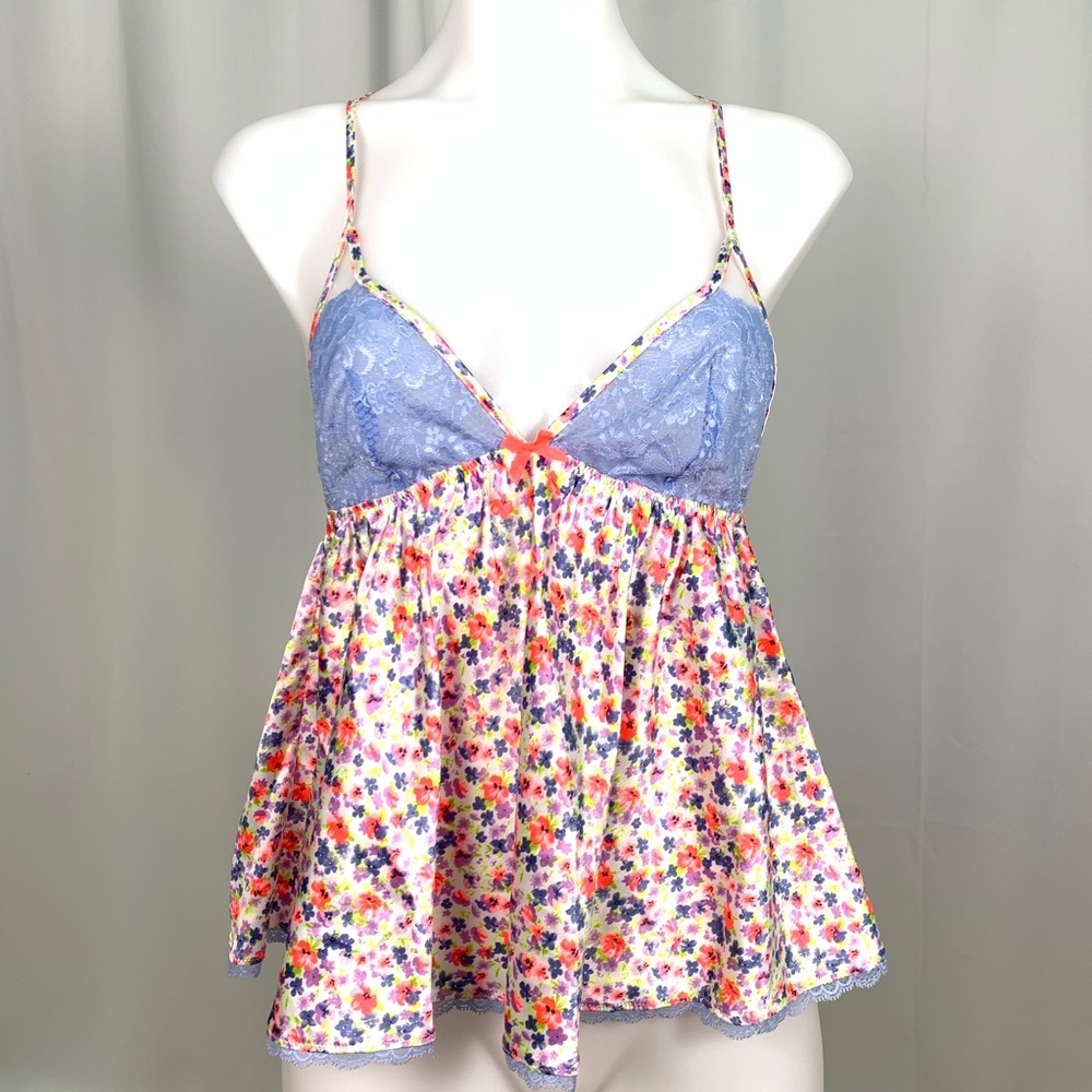 Victoria’s Secret Small Flower Satin Pajama Shirt